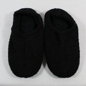 HomeTop Women's Fuzzy Curly Fur Memory Foam Slippers - Black 10.5 US / 41.5 EU